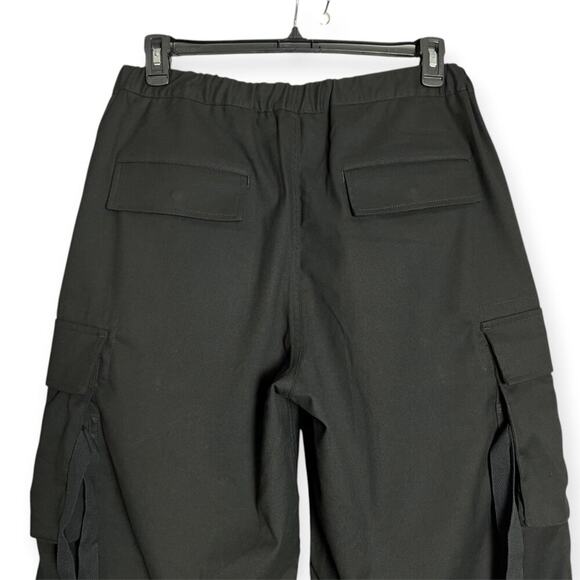 NEW KUON Flannel Cargo Trousers MENS L BLACK Wide Leg Baggy Pants JAPAN NWT - Picture 6 of 16